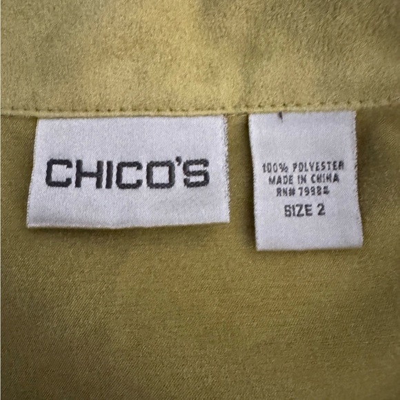 CHICO’S Faux Suede Shacket. Wears as shirt or light jacket   Chicos size 2 (M) - Picture 10 of 10